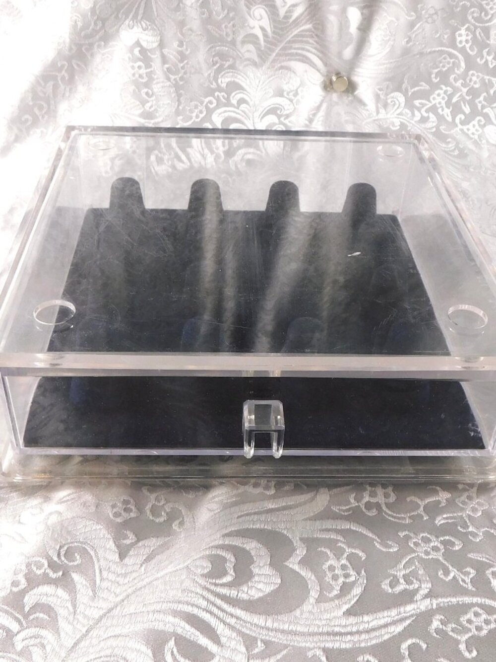 Stacking Lucite Ring Drawer with Space for 16 Rings